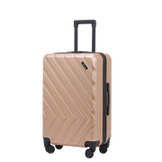 Nomado Horizon suitcase in gold with a telescopic handle and a pattern