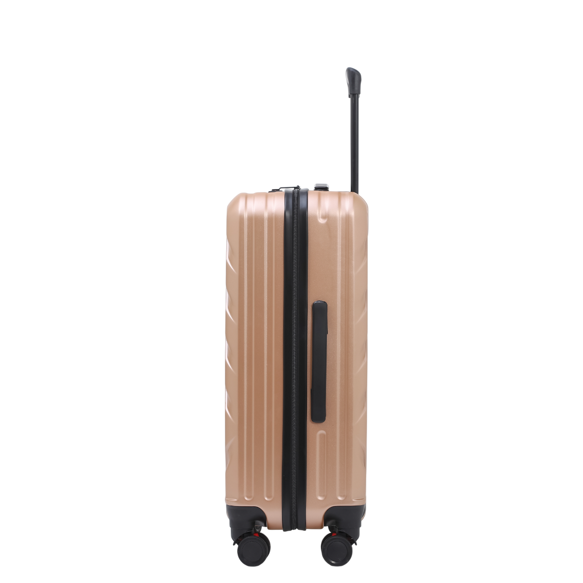 Nomado Horizon 2.0 suitcase in gold with a telescopic handle and a pattern