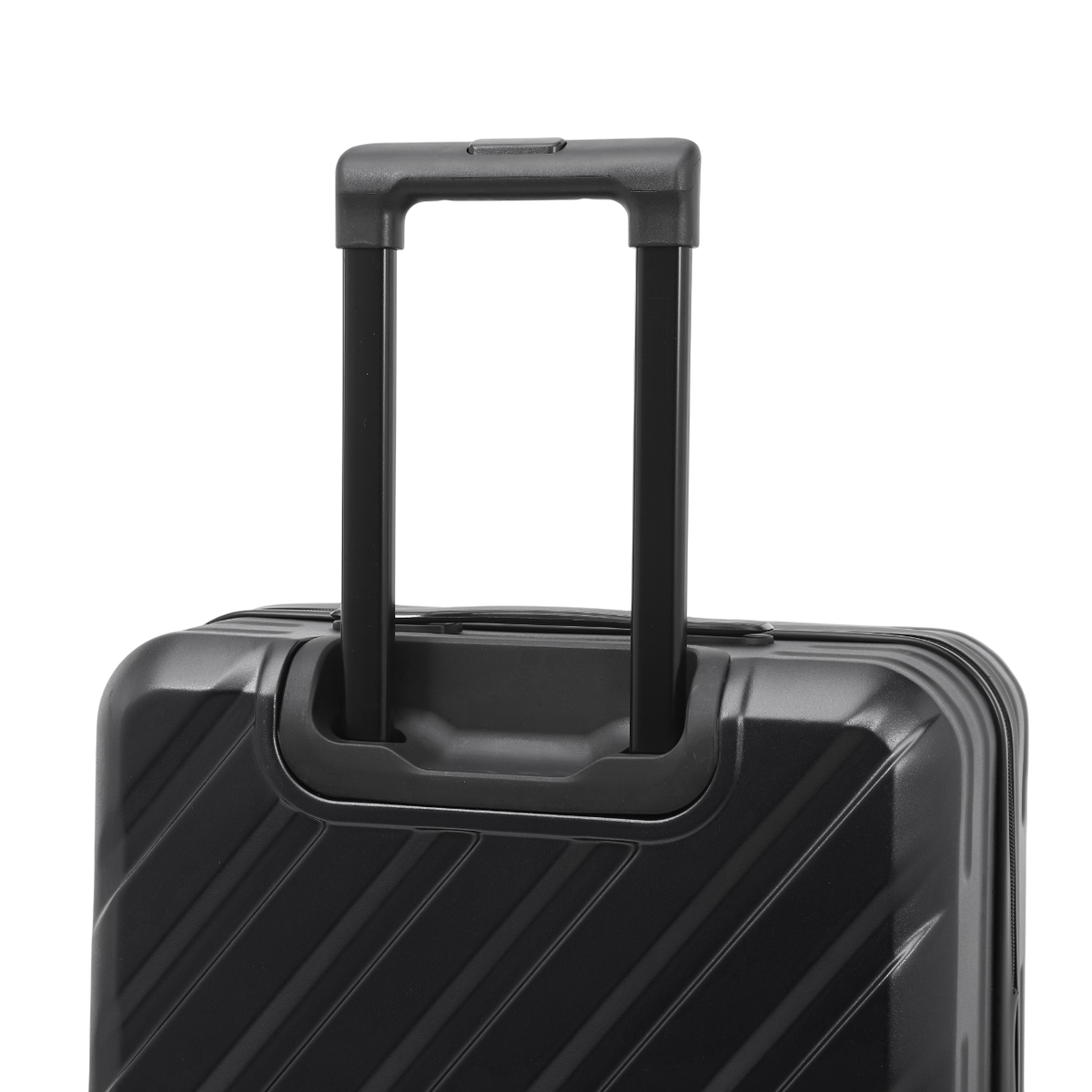 Nomado Horizon 2.0 suitcase in black with a telescopic handle – close-up, top section