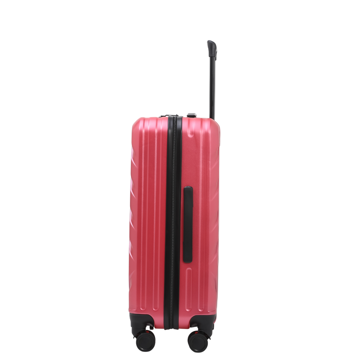 Nomado Horizon 2.0 suitcase in light pink with a telescopic handle – side view, top section